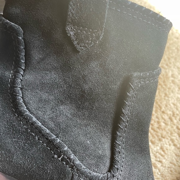 Karl Lagerfeld Paris Black Suede Booties - Picture 3 of 4